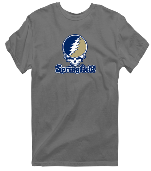 Springfield Stealie Premium Unisex T-Shirt — Design: Illinois Springfield University of — Charcoal