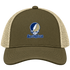 Springfield Stealie Premium Unisex Trucker Cap — Design: Illinois Springfield University of — Moss/Khaki