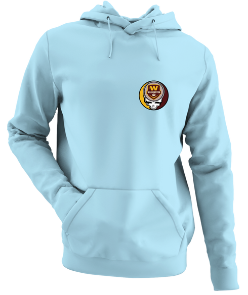 Washington Football - Premium Grateful Dead Left Chest Hoodie - Light Blue - 1