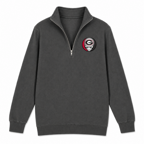 University of Georgia - Premium Grateful Dead Quarter-Zip Pullover - Charcoal - 5
