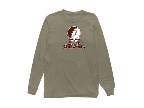 St Bonaventure Stealie Premium Unisex Long-Sleeve — Design: St. Bonaventure University — Sandstone