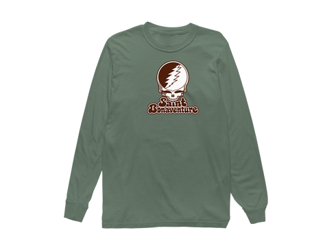 St Bonaventure Stealie Premium Unisex Long-Sleeve — Design: St. Bonaventure University — Light Green