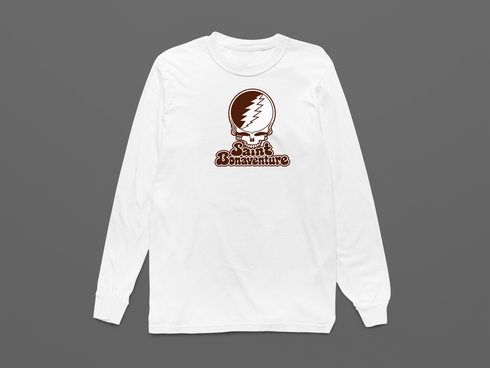 St Bonaventure Stealie Premium Unisex Long-Sleeve — Design: St. Bonaventure University — White