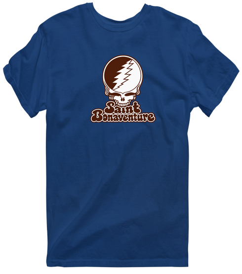 St Bonaventure Stealie Premium Unisex T-Shirt — Design: St. Bonaventure University — Navy