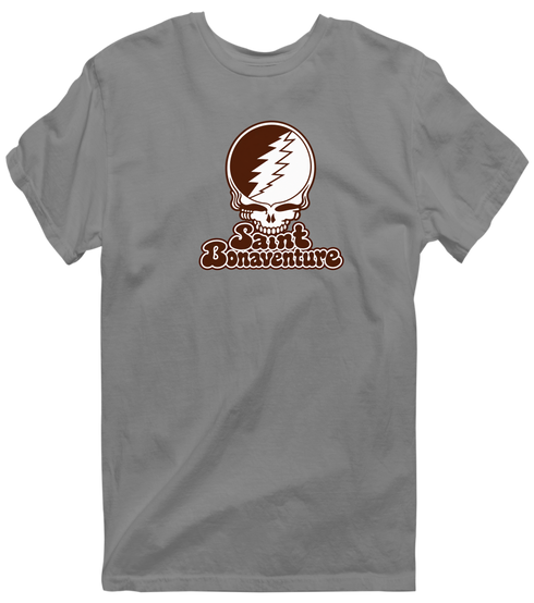 St Bonaventure Stealie Premium Unisex T-Shirt — Design: St. Bonaventure University — Dark Heather