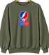 St Francis Stealie Premium Unisex Crewneck — Design: St. Francis College Brooklyn — Military Green
