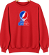St Francis Stealie Premium Unisex Crewneck — Design: St. Francis College Brooklyn — Red