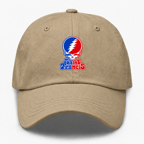 St Francis Stealie Premium Unisex Dad Hat — Design: St. Francis College Brooklyn — Khaki