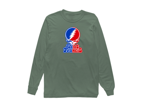 St Francis Stealie Premium Unisex Long-Sleeve — Design: St. Francis College Brooklyn — Light Green