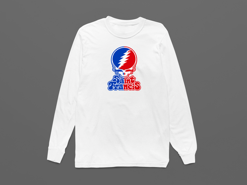 St Francis Stealie Premium Unisex Long-Sleeve — Design: St. Francis College Brooklyn — White