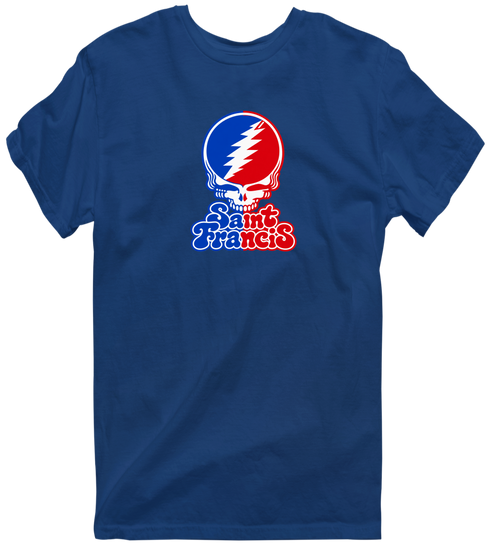 St Francis Stealie Premium Unisex T-Shirt — Design: St. Francis College Brooklyn — Navy
