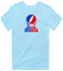 St Francis Stealie Premium Unisex T-Shirt — Design: St. Francis College Brooklyn — Light Blue