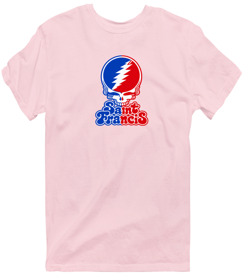 St Francis Stealie Premium Unisex T-Shirt — Design: St. Francis College Brooklyn — Light Pink