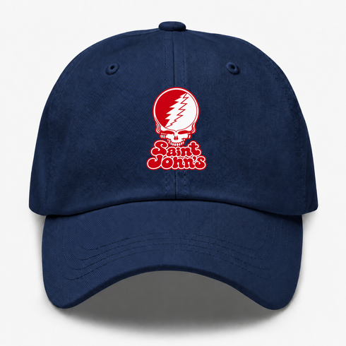St John's Stealie Premium Unisex Dad Hat — Design: St John's University — Navy