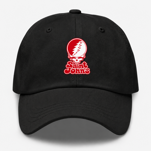 St John's Stealie Premium Unisex Dad Hat — Design: St John's University — Black