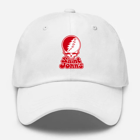 St John's Stealie Premium Unisex Dad Hat — Design: St John's University — White
