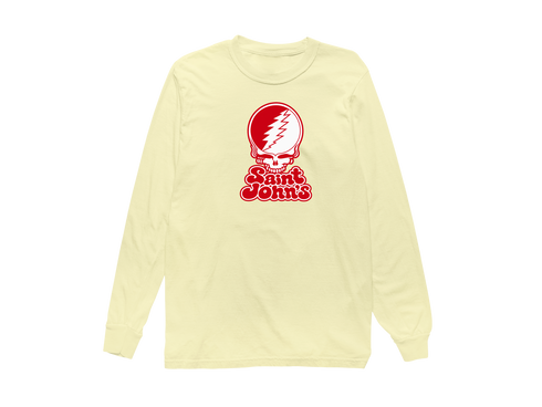 St John's Stealie Premium Unisex Long-Sleeve — Design: St John's University — Butter