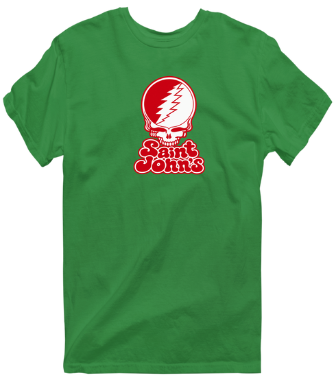 St John's Stealie Premium Unisex T-Shirt — Design: St John's University — Irish Green
