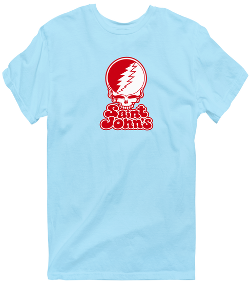 St John's Stealie Premium Unisex T-Shirt — Design: St John's University — Light Blue