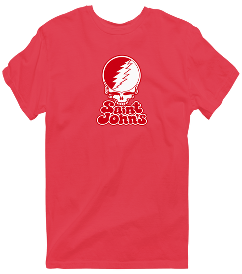St John's Stealie Premium Unisex T-Shirt — Design: St John's University — Heather Red