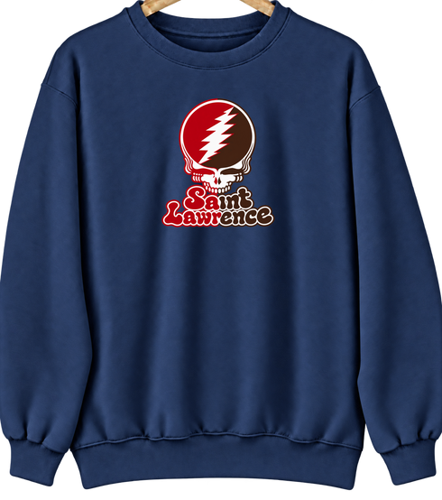 St Lawrence Stealie Premium Unisex Crewneck — Design: St Lawrence University — Navy