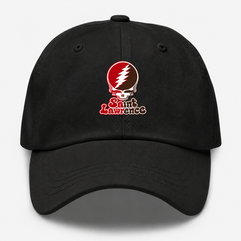 St Lawrence Stealie Premium Unisex Dad Hat — Design: St Lawrence University — Black