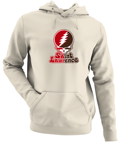 St Lawrence Stealie Premium Unisex Hoodie — Design: St Lawrence University — Sand