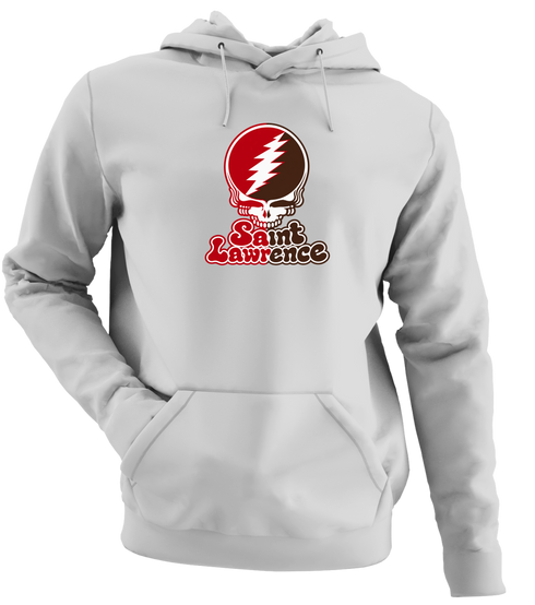 St Lawrence Stealie Premium Unisex Hoodie — Design: St Lawrence University — Sport Grey