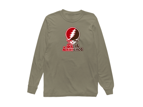 St Lawrence Stealie Premium Unisex Long-Sleeve — Design: St Lawrence University — Sandstone