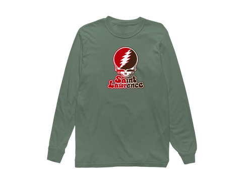 St Lawrence Stealie Premium Unisex Long-Sleeve — Design: St Lawrence University — Light Green