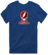 St Lawrence Stealie Premium Unisex T-Shirt — Design: St Lawrence University — Navy