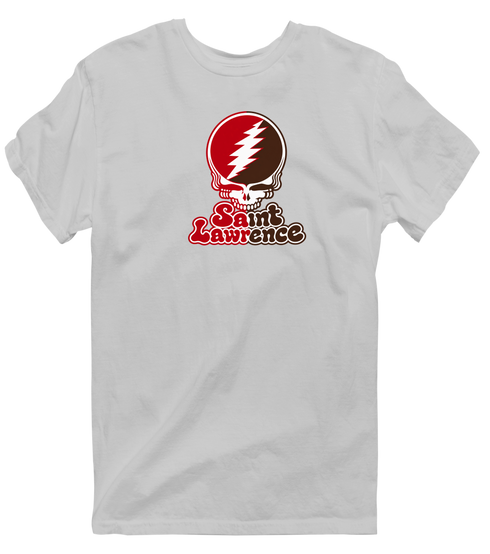 St Lawrence Stealie Premium Unisex T-Shirt — Design: St Lawrence University — Sport Grey