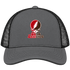 St Lawrence Stealie Premium Unisex Trucker Cap — Design: St Lawrence University — Charcoal/Black