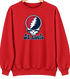 St. Louis Baseball Stealie Grateful Dead Crewneck — St. Louis Cardinals — Red