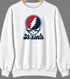 St. Louis Baseball Stealie Grateful Dead Crewneck — St. Louis Cardinals — White