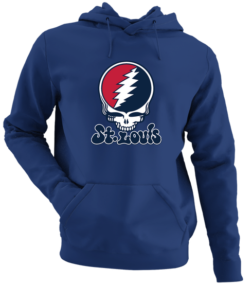 St. Louis Baseball Stealie Grateful Dead Hoodie — St. Louis Cardinals — Navy