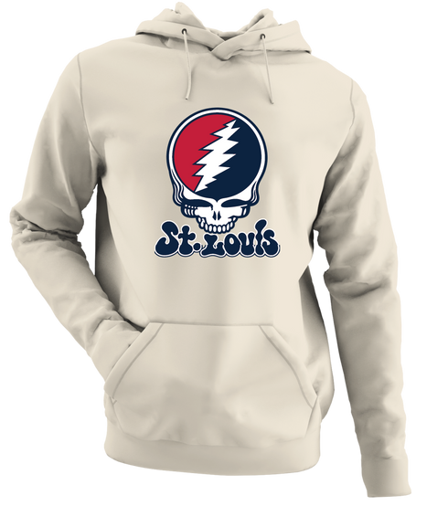 St. Louis Baseball Stealie Grateful Dead Hoodie — St. Louis Cardinals — Sand