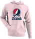 St. Louis Baseball Stealie Grateful Dead Hoodie — St. Louis Cardinals — Light Pink