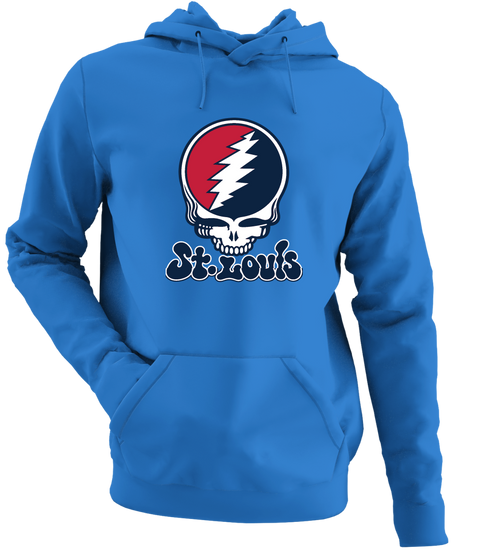 St. Louis Baseball Stealie Grateful Dead Hoodie — St. Louis Cardinals — Heather Royal