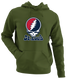 St. Louis Baseball Stealie Grateful Dead Hoodie — St. Louis Cardinals — Military Green