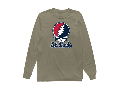 St. Louis Baseball Stealie Grateful Dead Long-Sleeve — St. Louis Cardinals — Sandstone
