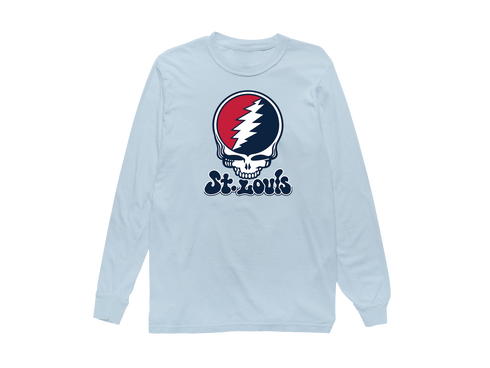 St. Louis Baseball Stealie Grateful Dead Long-Sleeve — St. Louis Cardinals — Chambray