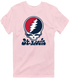 St. Louis Baseball Stealie Grateful Dead T-Shirt — St. Louis Cardinals — Light Pink