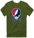 St. Louis Baseball Stealie Grateful Dead T-Shirt — St. Louis Cardinals — Military Green