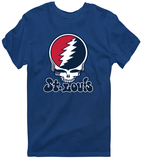St. Louis Baseball Stealie Grateful Dead T-Shirt — St. Louis Cardinals — Navy