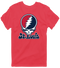 St. Louis Baseball Stealie Grateful Dead T-Shirt — St. Louis Cardinals — Heather Red