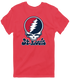 St. Louis Baseball Stealie Grateful Dead T-Shirt — St. Louis Cardinals — Heather Red
