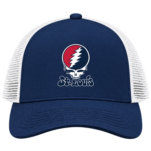 St. Louis Baseball Stealie Grateful Dead Trucker Cap — St. Louis Cardinals — Navy/White