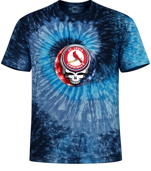 St. Louis Cardinals Crystal Stealie Tie-Dye T-Shirt