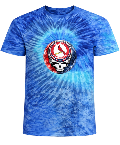 St. Louis Cardinals Crystal Stealie Tie-Dye T-Shirt